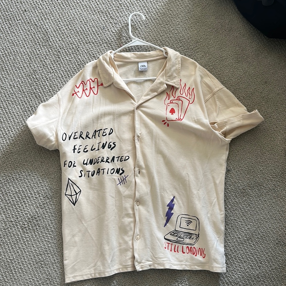 Zara button down size large